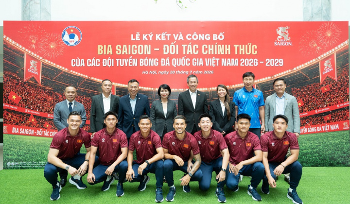 SABECO tiếp tục đồng hành cùng bóng đá Việt Nam giai đoạn 2026 - 2029