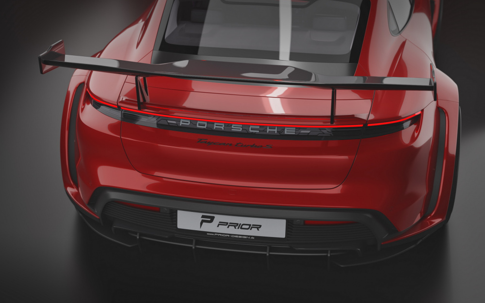 Cánh gió phía sau xe Porsche Taycan Tuning Prior Design