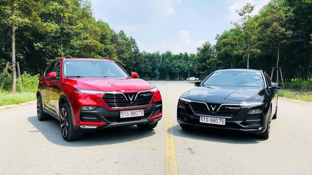 Hai mẫu xe VinFast Lux A2.0 và SA2.0