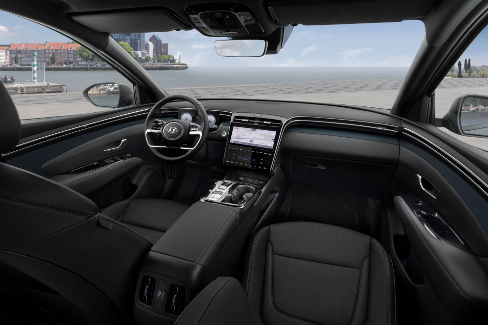 Hàng ghế trước của xe Hyundai Tucson 2021