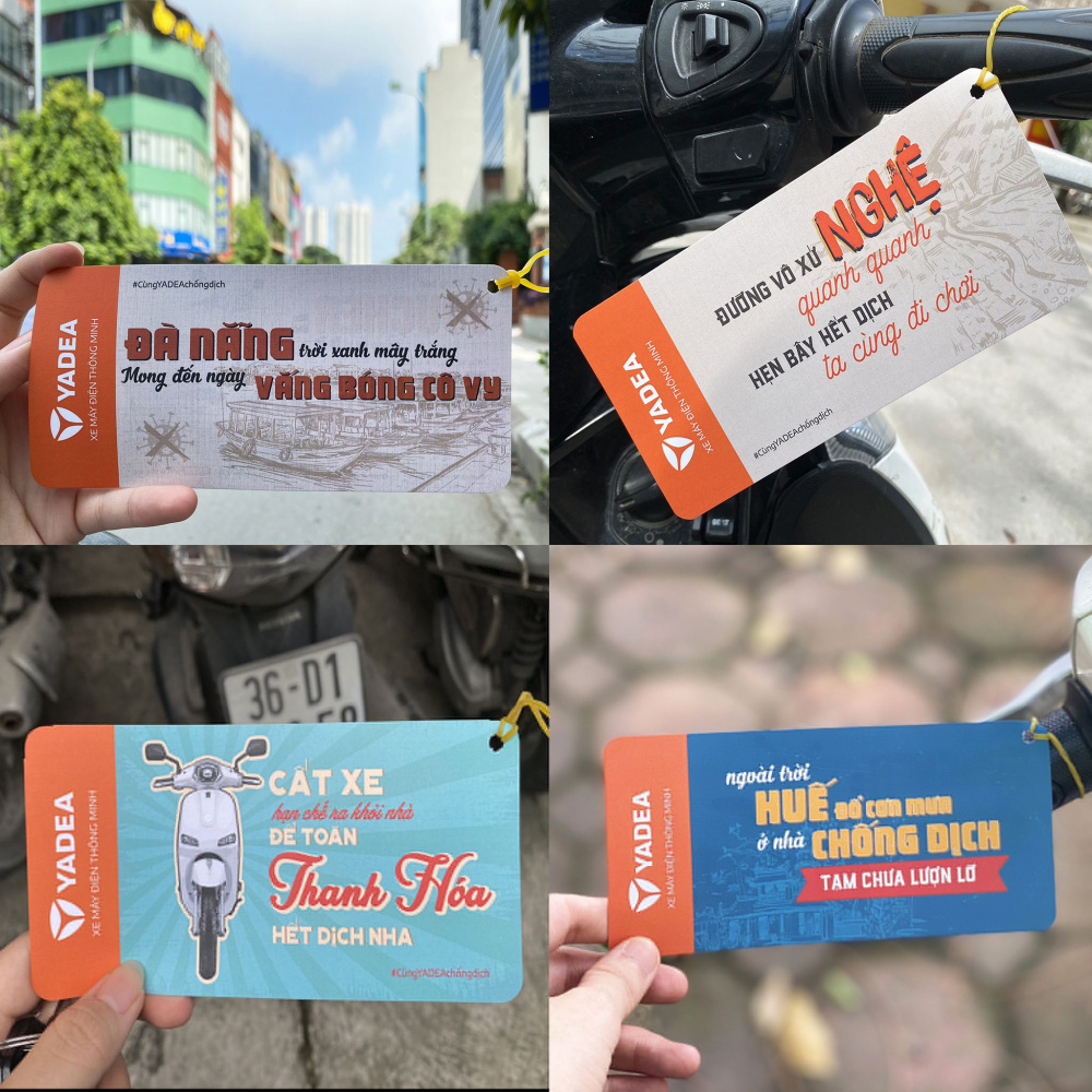 Đà Nẵng, Huế, Thanh Hóa, Nghệ An,..cũng được cổ vũ tinh thần bằng những câu thơ, câu nói vần dễ nhớ, dễ thuộc.