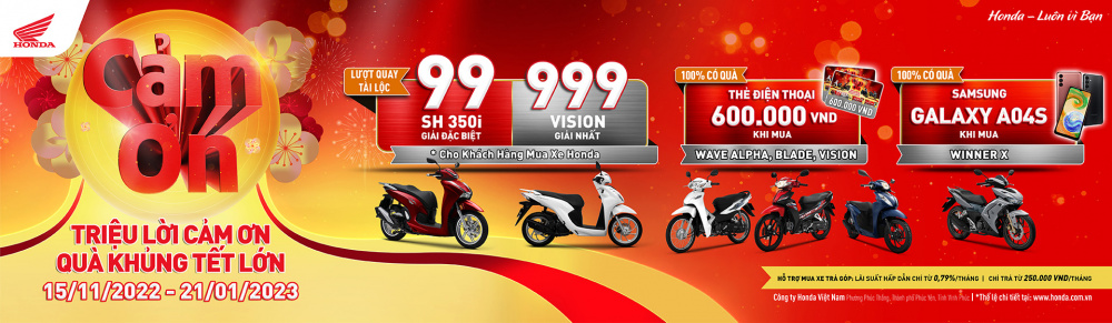 Honda khuyến mại "khủng" dịp đầu năm mới 2023