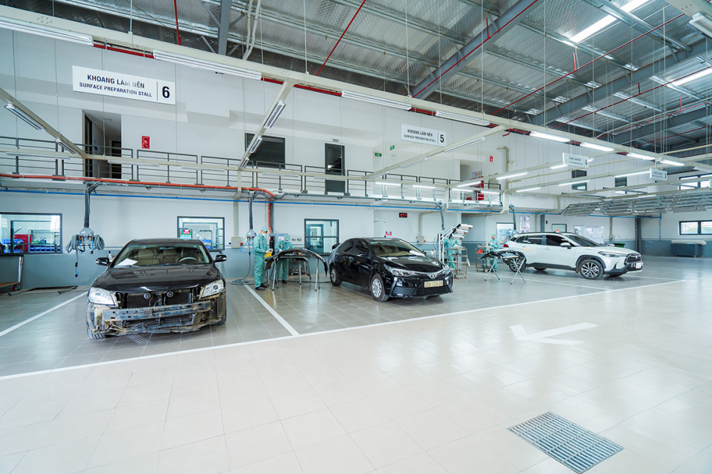 Khu vực xưởng dịch vụ của Toyota Ninh Bình