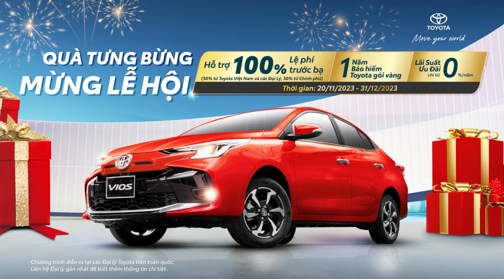 Toyota tung chương trình khuyến mãi hấp dẫn trong tháng 12/2023
