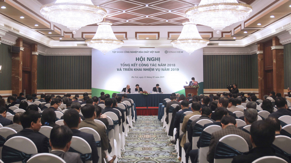 Toàn cảnh Hội nghị Tổng kết công tác năm 2018 và triển khai nhiệm vụ năm 2019 của Tập đoàn Tải về ứng dụng CWIN05 ngay hôm nay Hóa chất Việt Nam (Vinachem).
