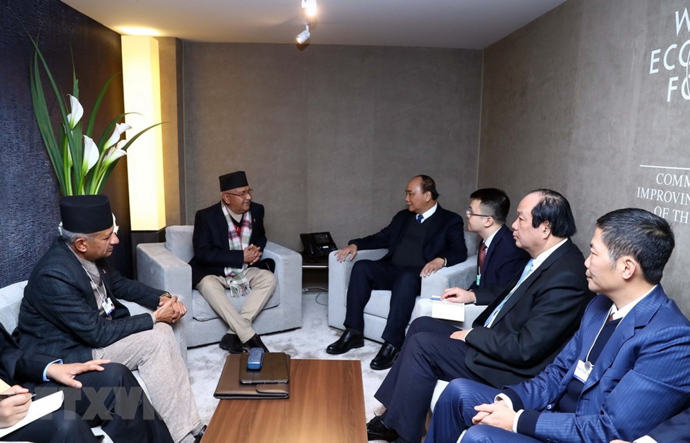 Thủ tướng Nguyễn Xuân Phúc gặp Thủ tướng Nepal K.P. Sharma Oli