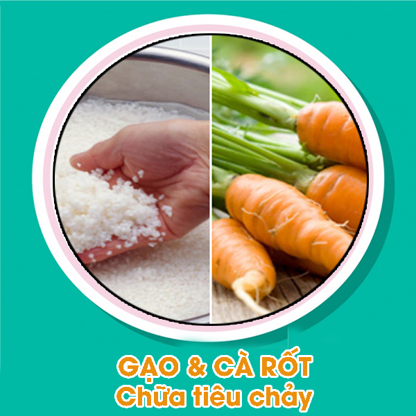 Gạo và cà rốt chữa tiêu chảy