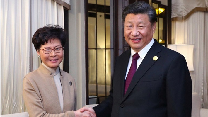 Chủ tịch Trung Quốc Tập Cận Bình và Trưởng đặc khu Carrie Lam