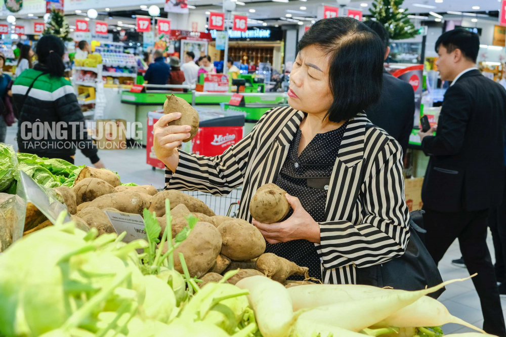 Sản lượng nông sản an toàn Lào Cai tiêu thụ tại hệ thống Big C và GO! đang tăng nhanh