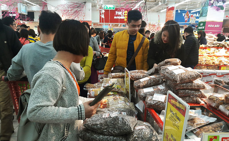 sắm tết ở siêu thị
