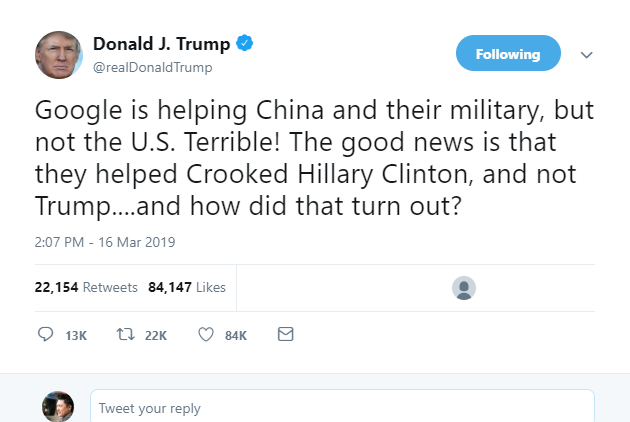 tweeter của ông Trump
