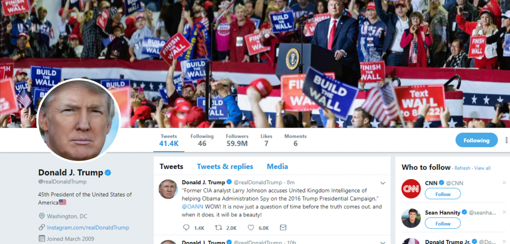 Twitter của tổng thống Trump