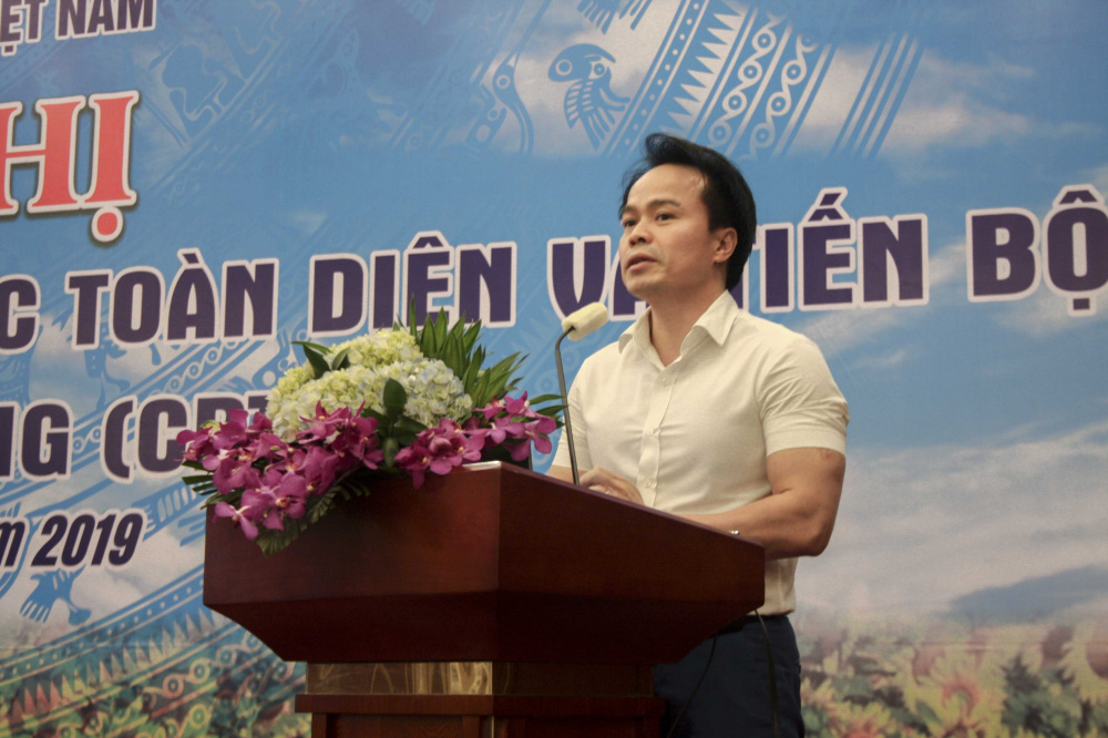 Ông Ngô Chung Khanh - Phó Vụ trưởng Vụ Cwin com đăng nhập thương mại đa biên (Cwin63 sân chơi đỉnh cao) tại Hội nghị “Tuyên truyền về Hiệp định đối tác toàn diện và tiến bộ xuyên Thái Bình Dương (CPTPP)”