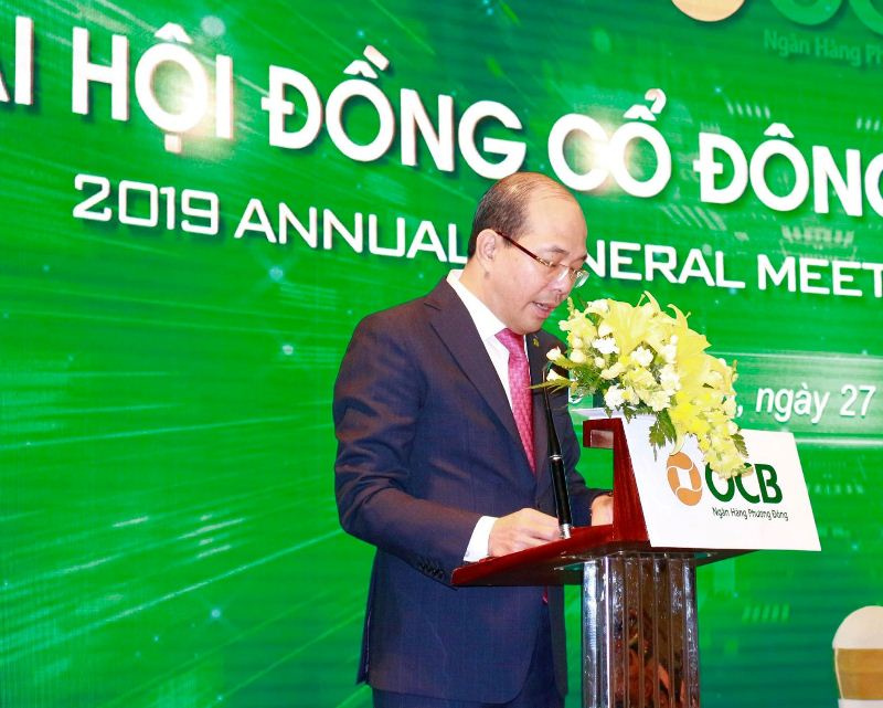 Ông Trịnh Văn Tuấn – Chủ tịch HĐQT Cwin4555 link đăng ký đăng nhập OCB trình bày báo cáo hoạt động quản trị 2018 và phương hướng hoạt động quản trị 2019