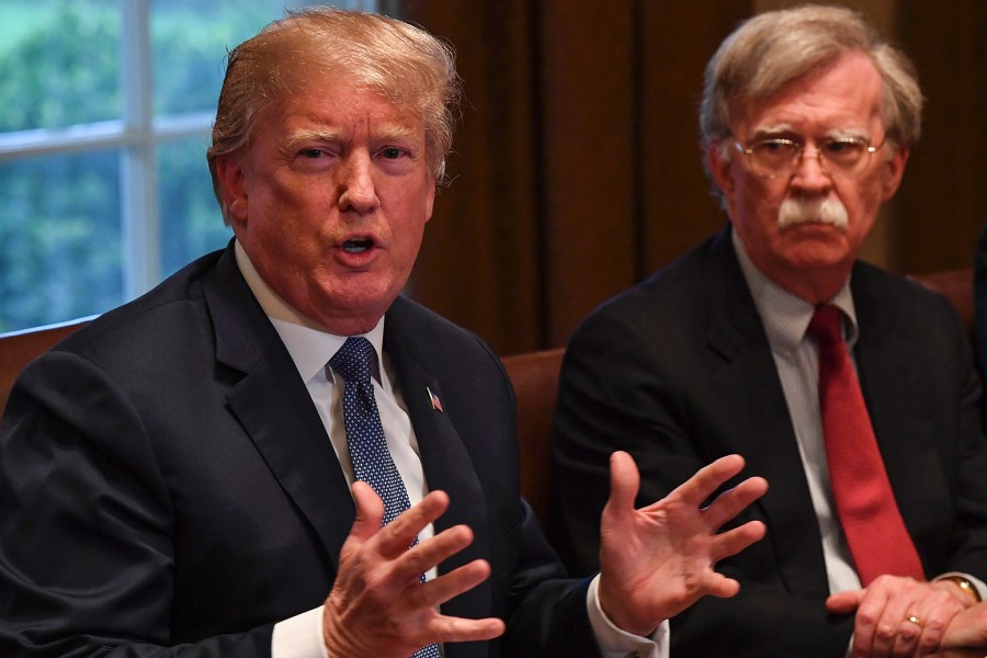 Tổng thống Mỹ Donald Trump và cố vấn an ninh quốc gia của ông là John Bolton