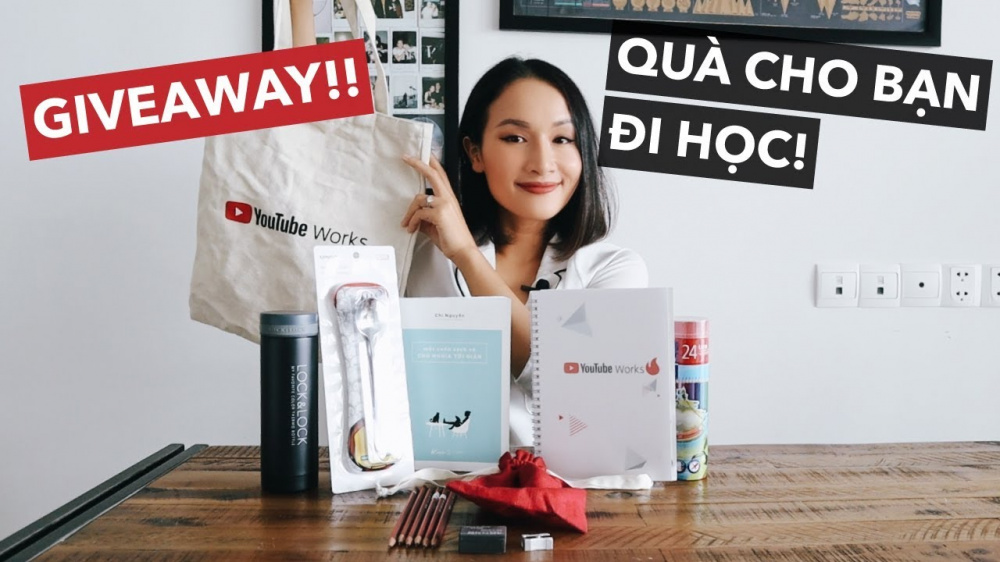 Sử dụng các Youtubers để giới thiệu sản phẩm thông qua hình thức tặng quà
