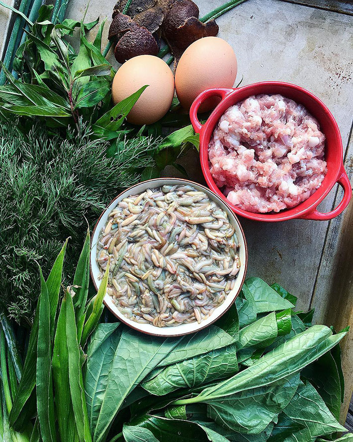 nguyên liệu làm chả rươi