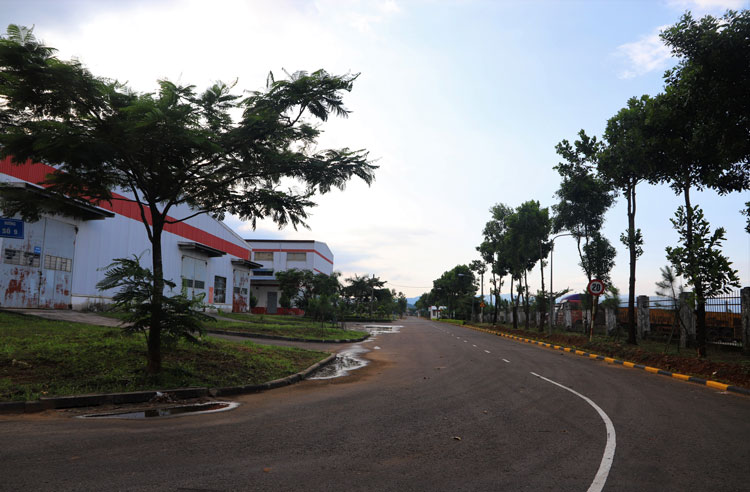 Cây xanh tạo cảnh quan Nhà máy Alumin xanh, sạch, đẹp.