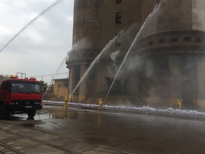 Diễn tập ứng phó sự cố hóa chất độc hại tại  Công ty cổ phần Phân đạm và Hóa chất Hà Bắc
