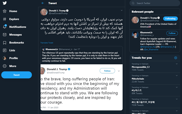 Twitter của ông Trump