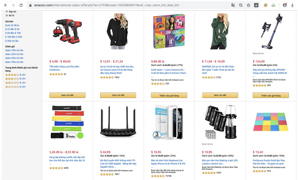 Amazon giảm giá sâu nhằm lôi kéo khách hàng