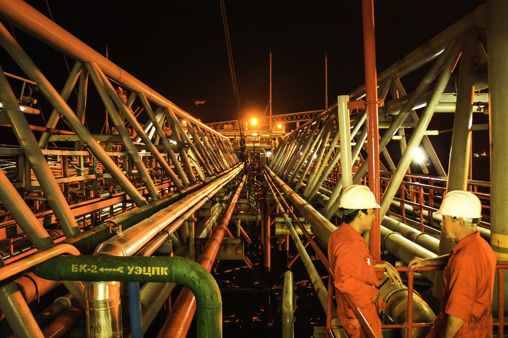 Chuẩn bị đón năm mới trên giàn khoan.