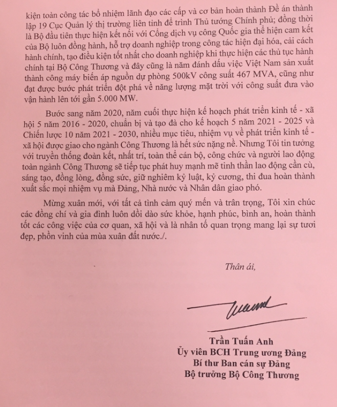 Thư chúc Tết