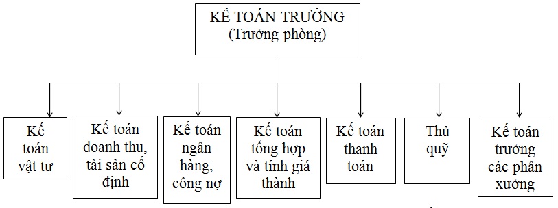 Sơ đồ: Bộ máy kế toán của Công ty