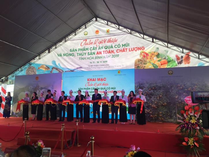 Khai mạc Tuần lễ giới thiệu sản phẩm cây ăn quả có múi và nông, thủy sản an toàn tỉnh Hòa Bình