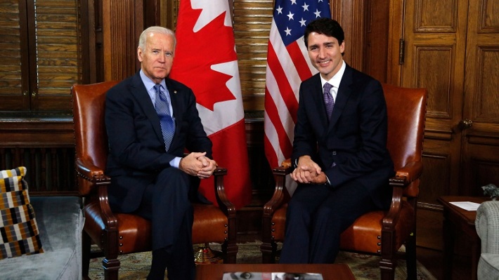 Justin Trudeau và ông Biden
