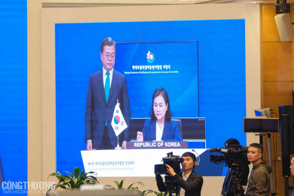 Các nước đại diện ký kết Hiệp định RCEP