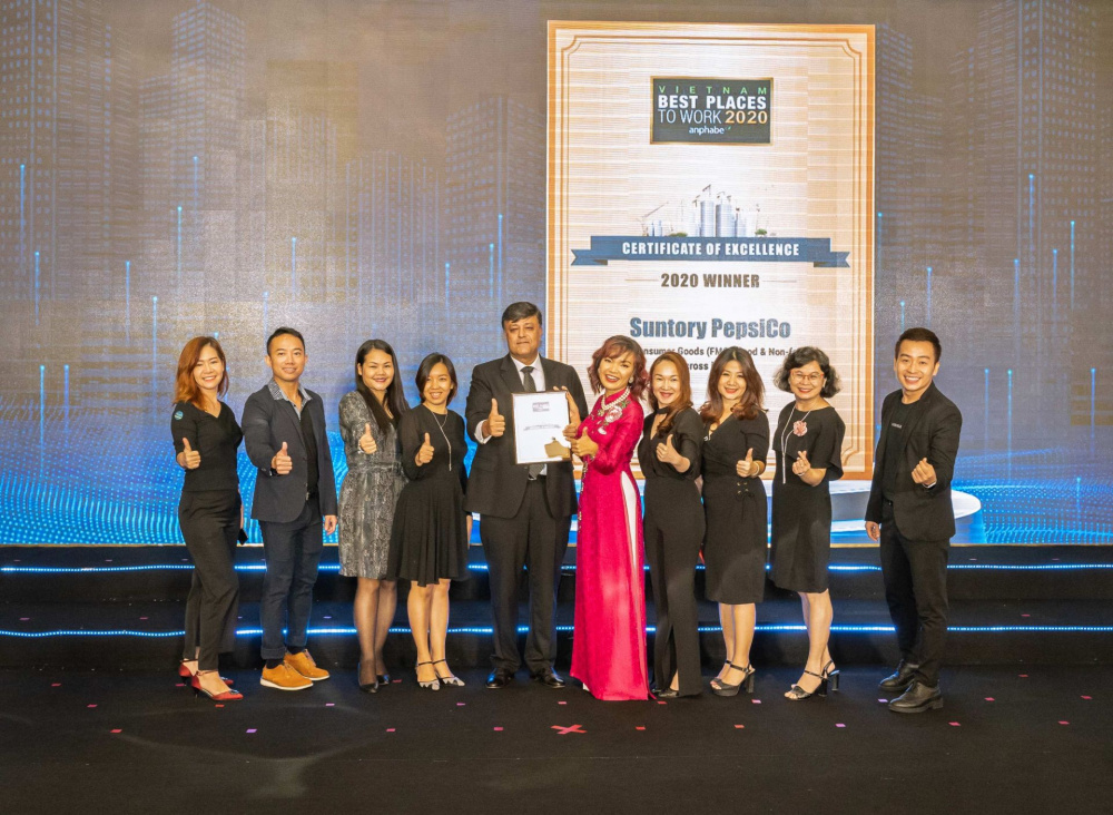Nhiều năm liên tiếp, Suntory PepsiCo đều được xướng tên trong Top 10 Nơi làm việc tốt nhất Việt Nam