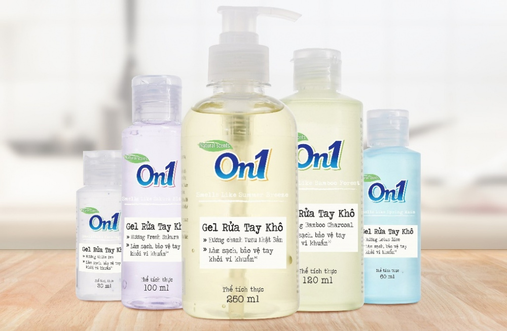 Trọn bộ sản phẩm Gel rửa tay khô On1