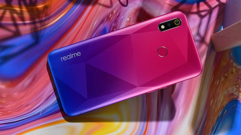 Realme 3 kim cương hồng