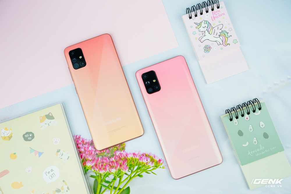 Samsung Galaxy A71 hồng Crush Trendy