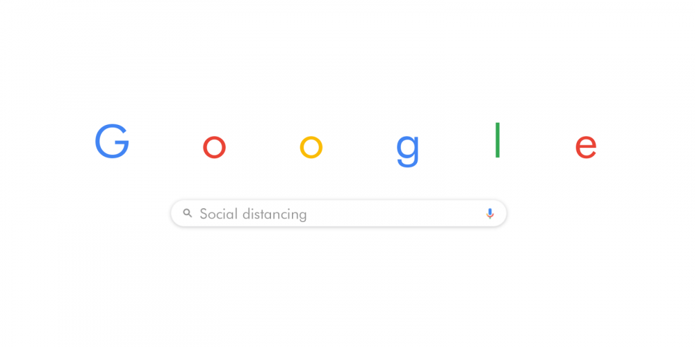 Google giãn logo phòng ngừa Covid 19