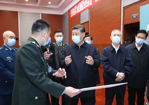 Chủ tịch Trung Quốc Tập Cận Bình tới thăm Học viện Khoa học Y tế quân sự ở Bắc Kinh