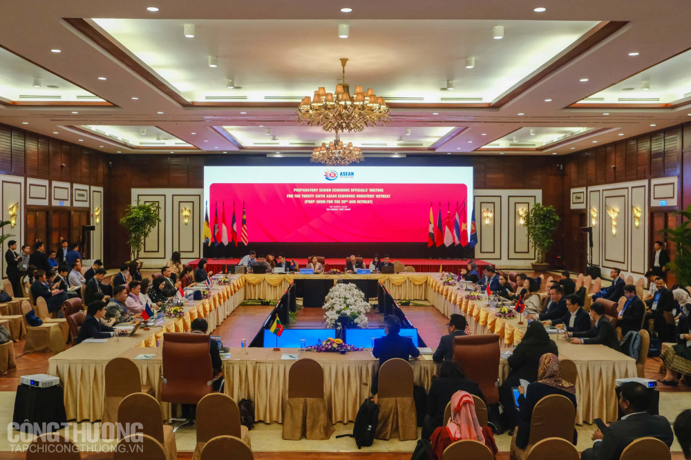 Toàn cảnh phiên họp trù bị SEOM chuẩn bị cho Hội nghị Bộ trưởng Cwin.com giải trí hiện đại ASEAN hẹp lần thứ 26