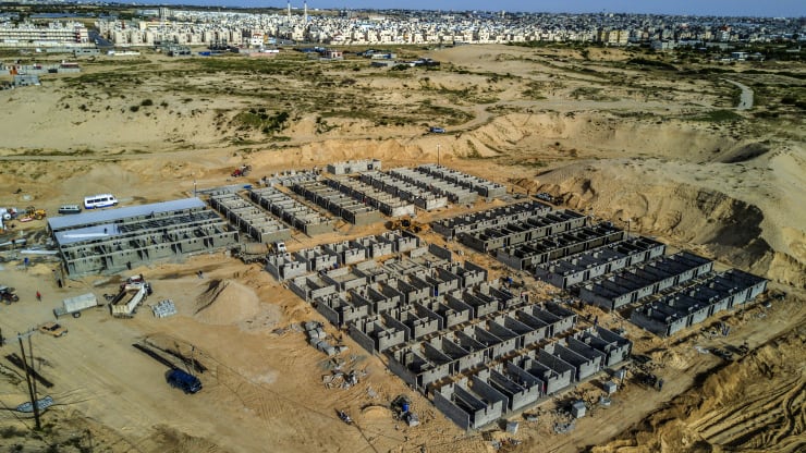 Bệnh viện dã chiến điều trị Covid-19 tại dải Gaza