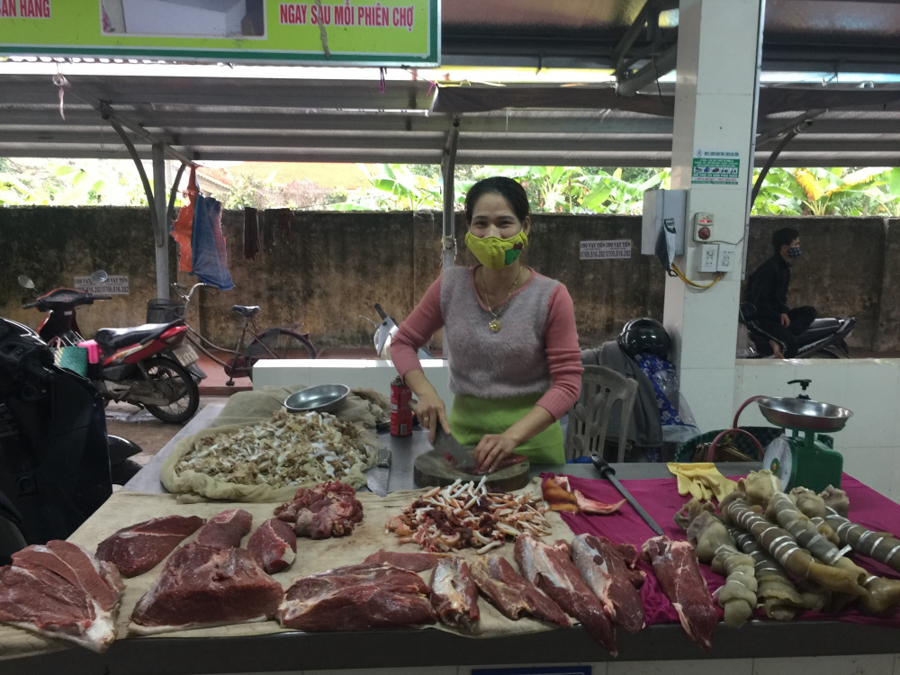 chị Nguyễn Thị Diện, tiểu thương bán thịt bò là người đầu tiên khởi xướng ra phòng trào tập thể dục