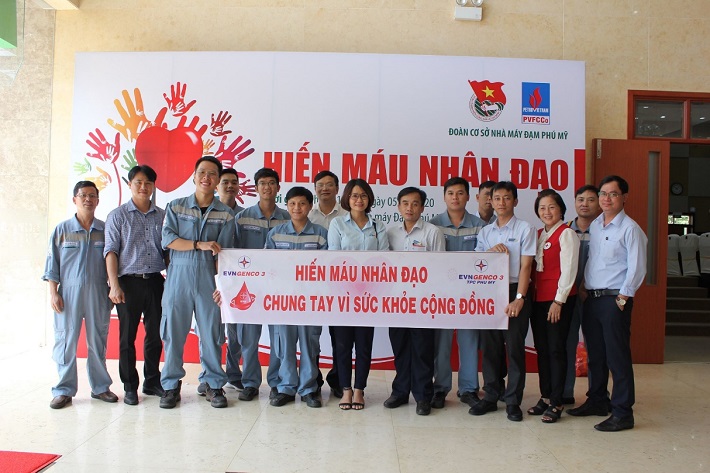 CBCNV Tổng Công ty trong ngày hội hiến máu tại Phú Mỹ