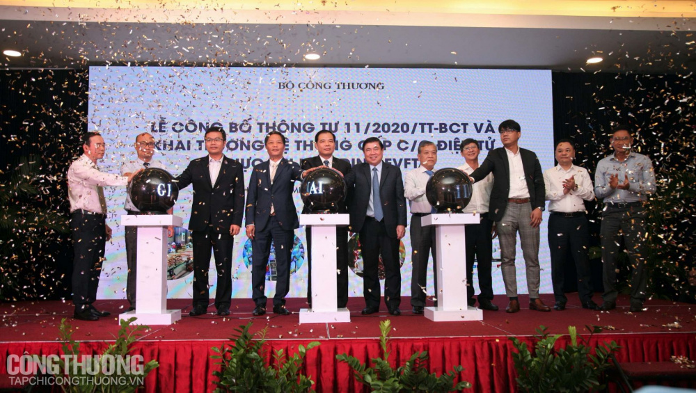 Lễ khai trương hệ thống cấp Giấy chứng nhận xuất xứ điện tử theo Hiệp định EVFTA