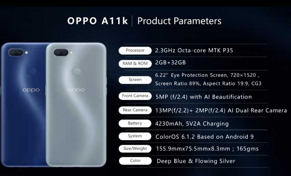 Oppo A11k 2