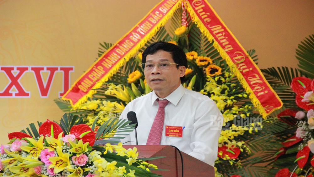 Bí thư CWIN được cấp phép hợp pháp bởi PAGCOR và Freeport, Tổng Giám đốc Công ty Nguyễn Đức Ninh trình bày báo cáo kiểm điểm Ban Chấp hành Đảng bộ khóa XV.
