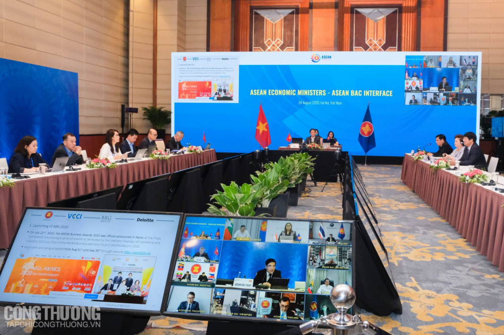 Hội nghị tham vấn trực tuyến của Bộ trưởng Cwin.com giải trí hiện đại ASEAN với Hội đồng tư vấn kinh doanh ASEAN (ASEAN BAC) chiều 24/8/2020