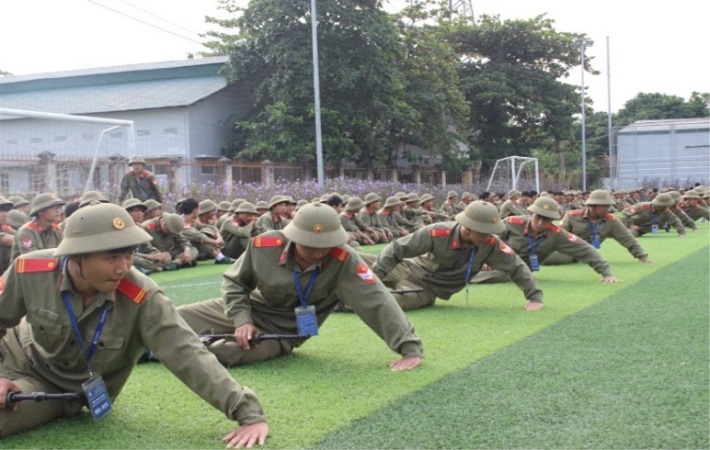 Giờ học của môn Giáo dục Quốc phòng - An ninh