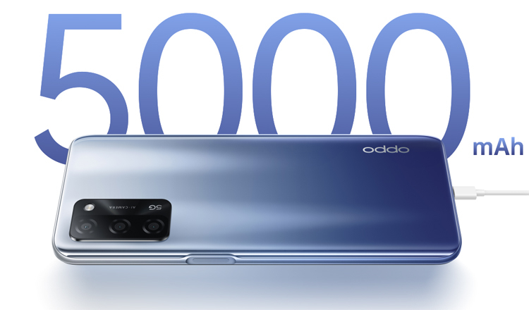 OPPO A55 5G là viên pin dung lượng khủng 5.000 mAh