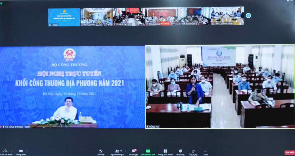 Hội nghị trực tuyến khối Công Thương địa phương năm 2021