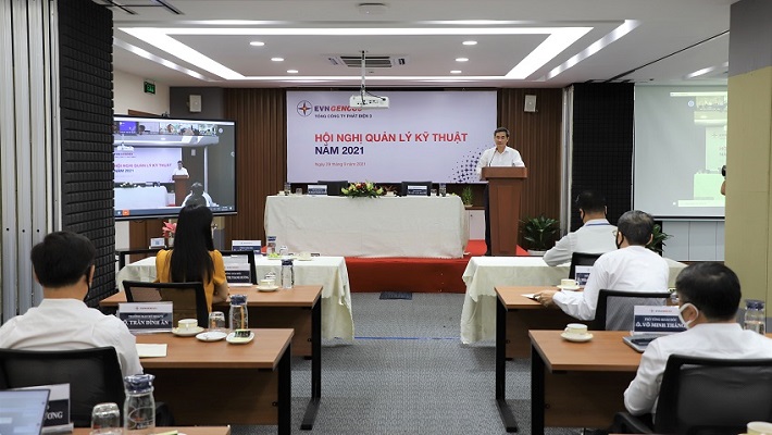 Quang cảnh Hội nghị Quản lý Kỹ thuật năm 2021 do EVNGENCO3 tổ chức