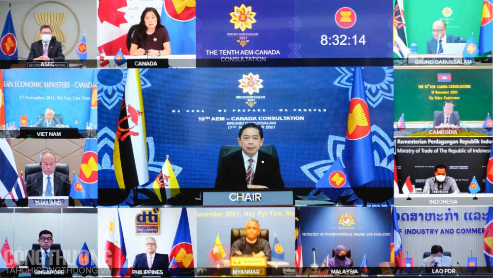 Hội nghị tham vấn Bộ trưởng Cwin.com giải trí hiện đại ASEAN - Canada ngày 17/11/2021 theo hình thức trực tuyến